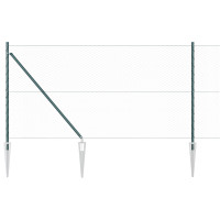 Produktbild för Utomhus hexagonal stängsel med stolpe 10 x 1 m PVC-belagda stål