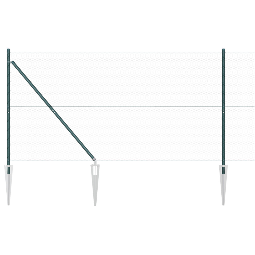 Produktbild för Svetsat trådgalleri med piggar 10 x 1,2 m (B x H)