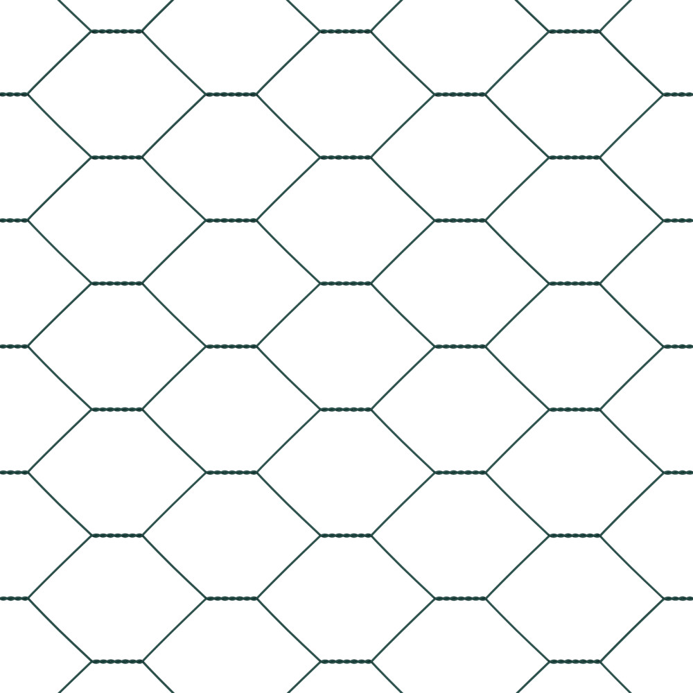 Produktbild för Utomhus hexagonal stängsel med stolpe 10 x 1,2 m Grön Mesh