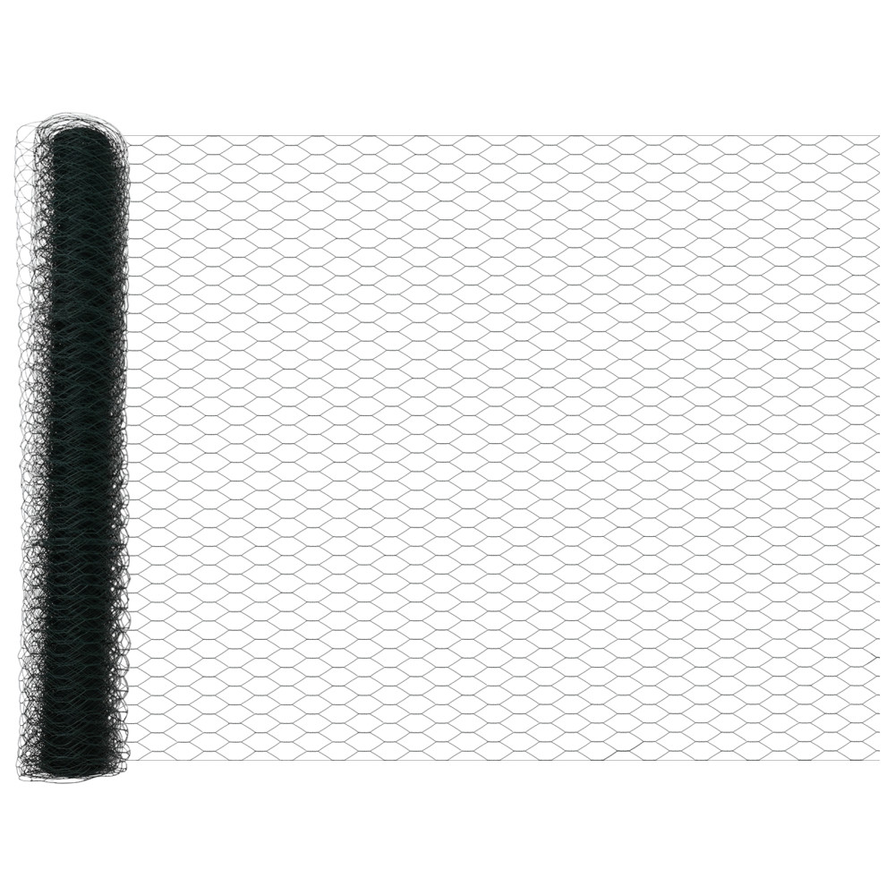 Produktbild för Utomhus hexagonal stängsel med stolpe 10 x 1,2 m Grön Mesh