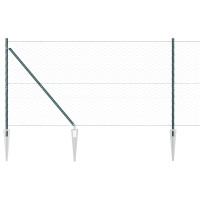 Produktbild för Utomhus hexagonal stängsel med stolpe 10 x 1,2 m Grön Mesh