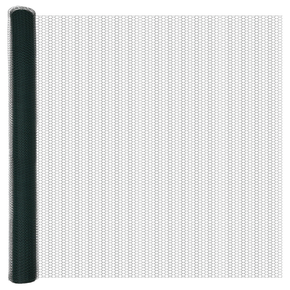 Produktbild för Utomhus hexagonal stängsel med stolpe 10 x 1,6 m Grön Mesh