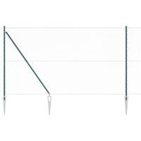 Produktbild för Utomhus hexagonal stängsel med stolpe 10 x 1,6 m Grön Mesh