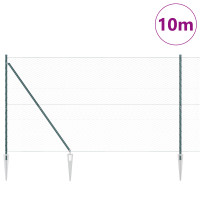 Produktbild för Utomhus hexagonal stängsel med stolpe 10 x 1,6 m Grön Mesh