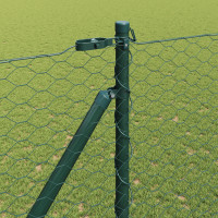 Produktbild för Utomhus hexagonal stängsel med stolpe 10 x 1,6 m Grön Mesh