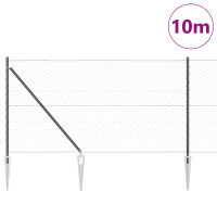 Produktbild för Utomhus hexagonal stängsel med stolpe 10 x 1 m PVC-belagda stål