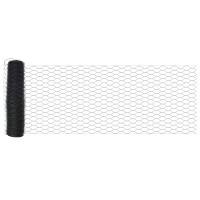 Produktbild för Utomhus hexagonal stängsel med stolpe 10 x 1 m PVC-belagda stål