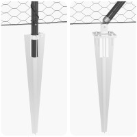 Produktbild för Utomhus hexagonal stängsel med stolpe 10 x 1,2 m Grå Mesh