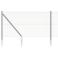 Produktbild för Utomhus hexagonal stängsel med stolpe 10 x 1,4 m Grå Mesh