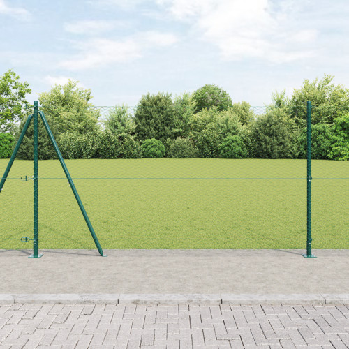 vidaXL Hexagonal stängsel med betongfundament 10 x 1,2 m Grön Mesh