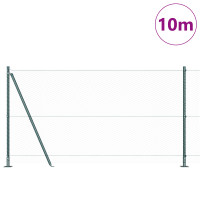 Produktbild för Hexagonal stängsel med betongfundament 10 x 1,2 m Grön Mesh
