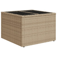 Produktbild för Trädgårdsoffset 6 pcs Beige och gräddfärgad konstrotting