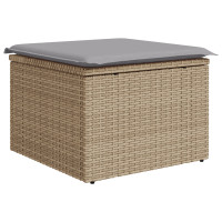 Produktbild för Trädgårdsoffset 7 pcs Beige och Ljusgrå konstrotting