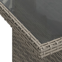 Produktbild för Trädgårdsoffset med kudde med kudde 6 pcs Grå Poly Rattan