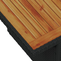Produktbild för Trädgårdsoffset med lagring 6 pcs Svart Poly rattan