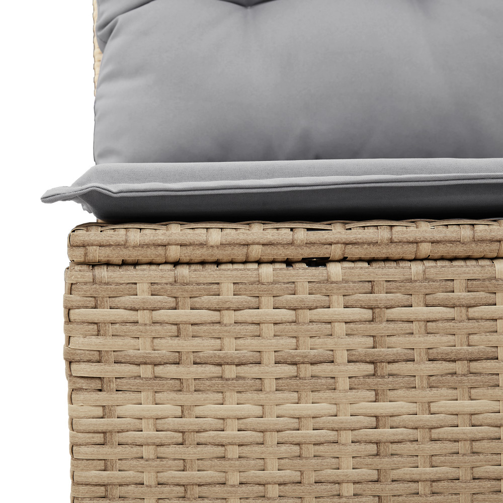 Produktbild för Trädgårdsoffset 9 pcs Beige konstrotting