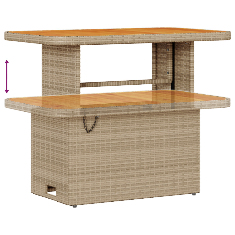 Produktbild för Trädgårdsoffset 9 pcs Beige konstrotting