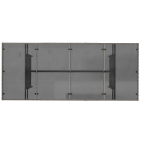 Produktbild för Trädgårdsmöbelset 7 pcs Grå konstrotting
