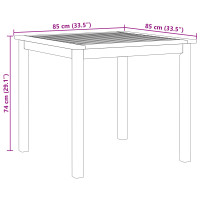 Produktbild för Trädgårdsmöbelset 5 pcs Svart Massivt Akaciaträ