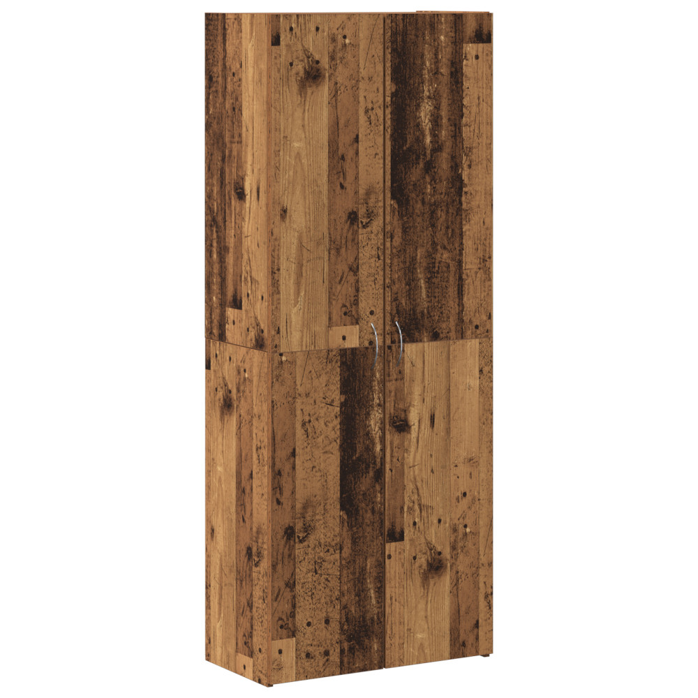 Produktbild för Kontorsskåp Gammalt trä 60 x 32 x 152,5 cm Konstruerat trä