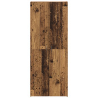 Produktbild för Kontorsskåp Gammalt trä 60 x 32 x 152,5 cm Konstruerat trä