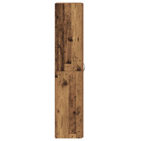 Produktbild för Kontorsskåp Gammalt trä 60 x 32 x 152,5 cm Konstruerat trä