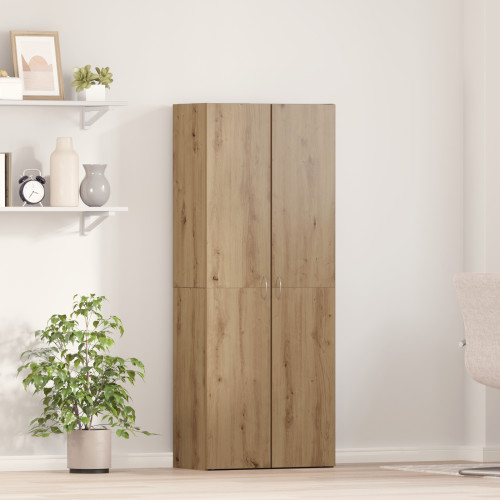 vidaXL Kontorsskåp Artisan Ek 60 x 32 x 152,5 cm Konstruerat trä