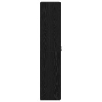 Produktbild för Kontorsskåp Svart Ek 60 x 32 x 152,5 cm Konstruerat trä