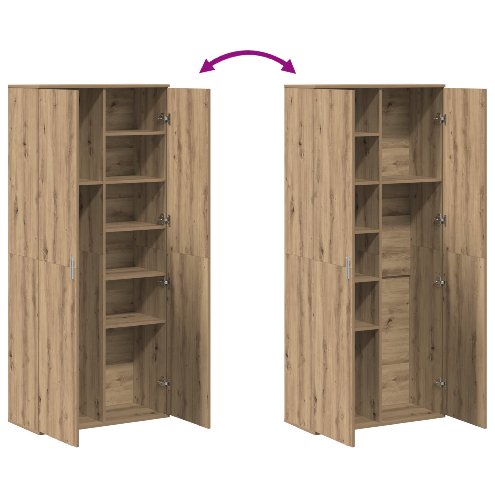 Produktbild för Högskåp artisan ek 80 x 35 x 180 cm Konstruerat trä