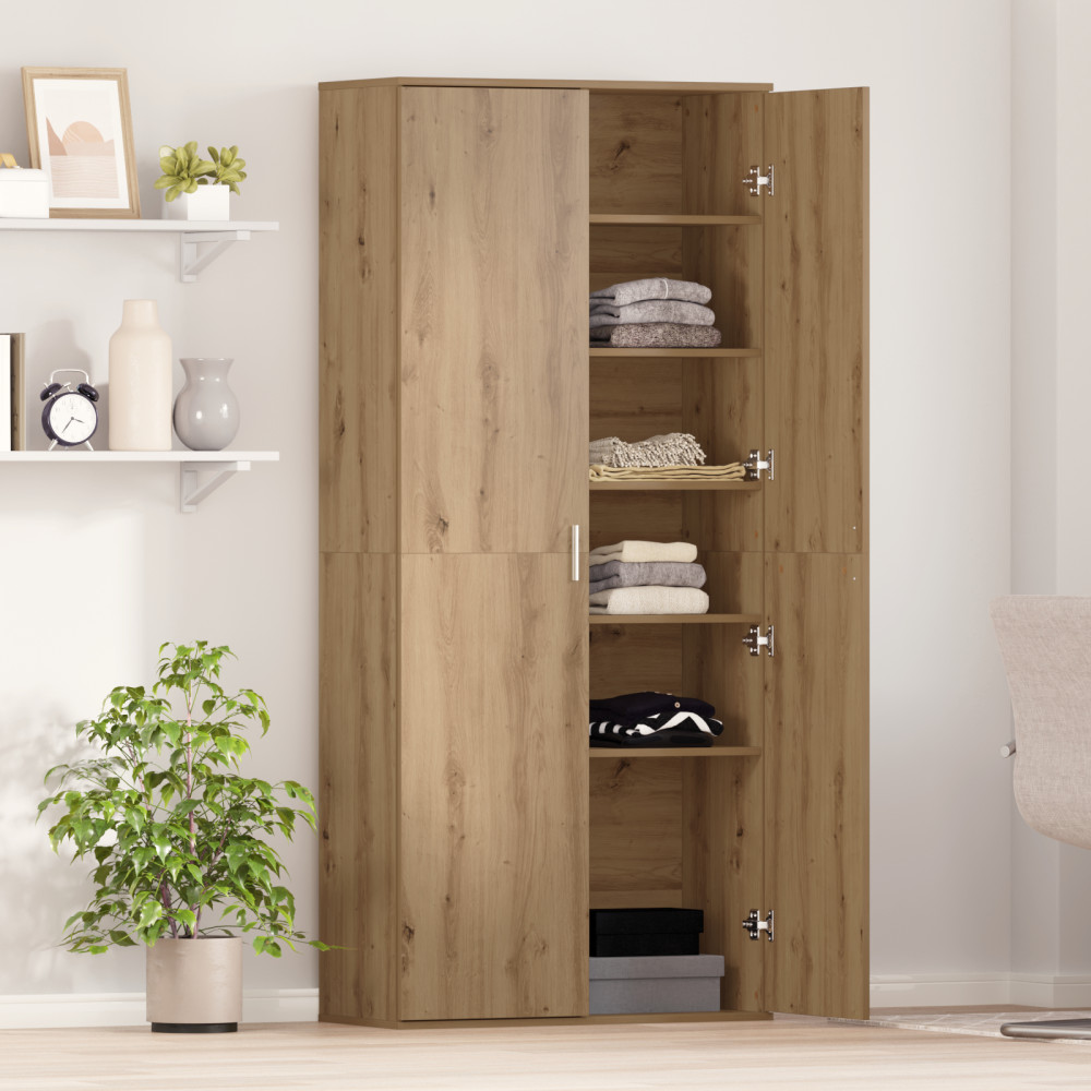Produktbild för Högskåp artisan ek 80 x 35 x 180 cm Konstruerat trä