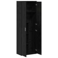 Produktbild för Highboard Svart ek 60 x 35 x 180 cm Konstruerat trä