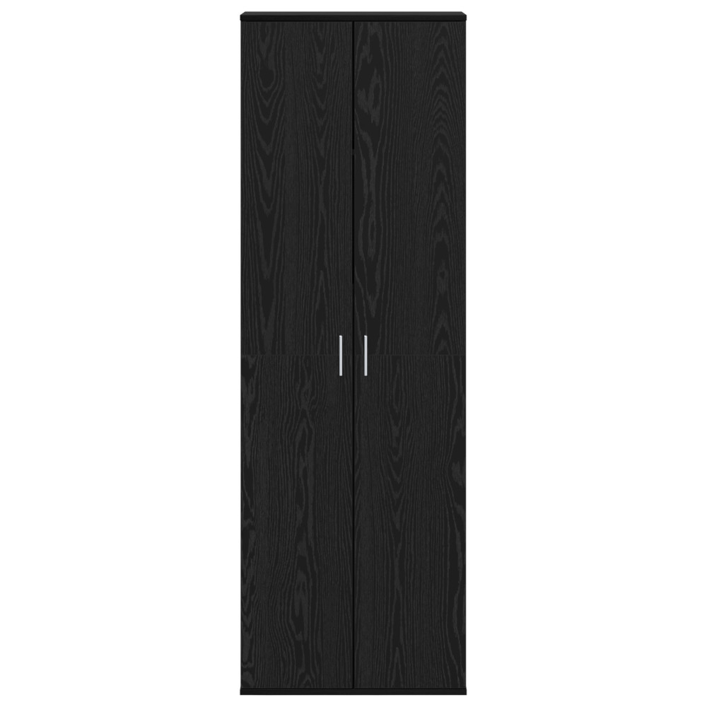 Produktbild för Highboard Svart ek 60 x 35 x 180 cm Konstruerat trä