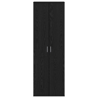 Produktbild för Highboard Svart ek 60 x 35 x 180 cm Konstruerat trä