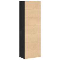 Produktbild för Highboard Svart ek 60 x 35 x 180 cm Konstruerat trä