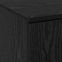 Produktbild för Highboard Svart ek 60 x 35 x 180 cm Konstruerat trä