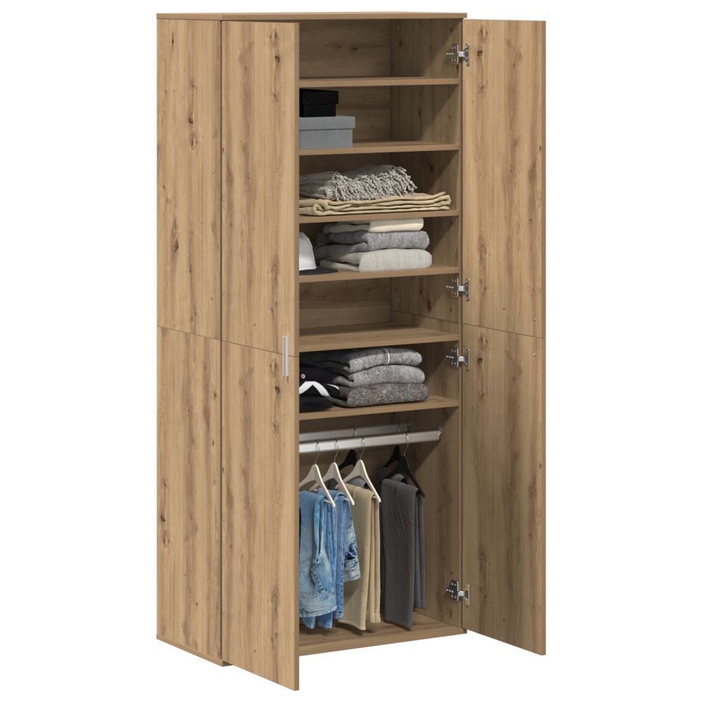 Produktbild för Högskåp med hylla artisan ek 80 x 39 x 178 cm Konstruerat trä