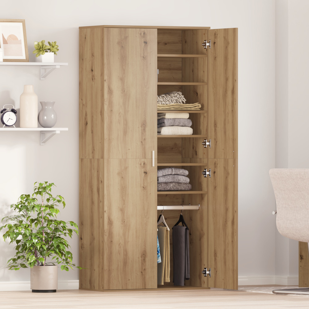 Produktbild för Högskåp med hylla artisan ek 80 x 39 x 178 cm Konstruerat trä