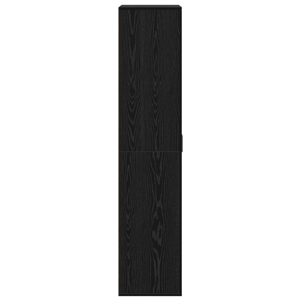 Produktbild för Högskåp med hylla Svart ek 80 x 39 x 178 cm Konstruerat trä