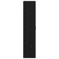 Produktbild för Högskåp med hylla Svart ek 80 x 39 x 178 cm Konstruerat trä