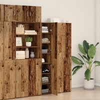 Produktbild för Skåp 2 pcs Gammalt trä 30 x 42,5 x 185 cm