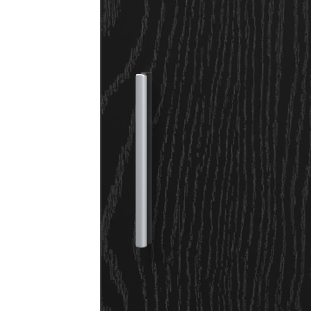 Produktbild för Skåp 2 pcs Svart Ek 30 x 42,5 x 185 cm