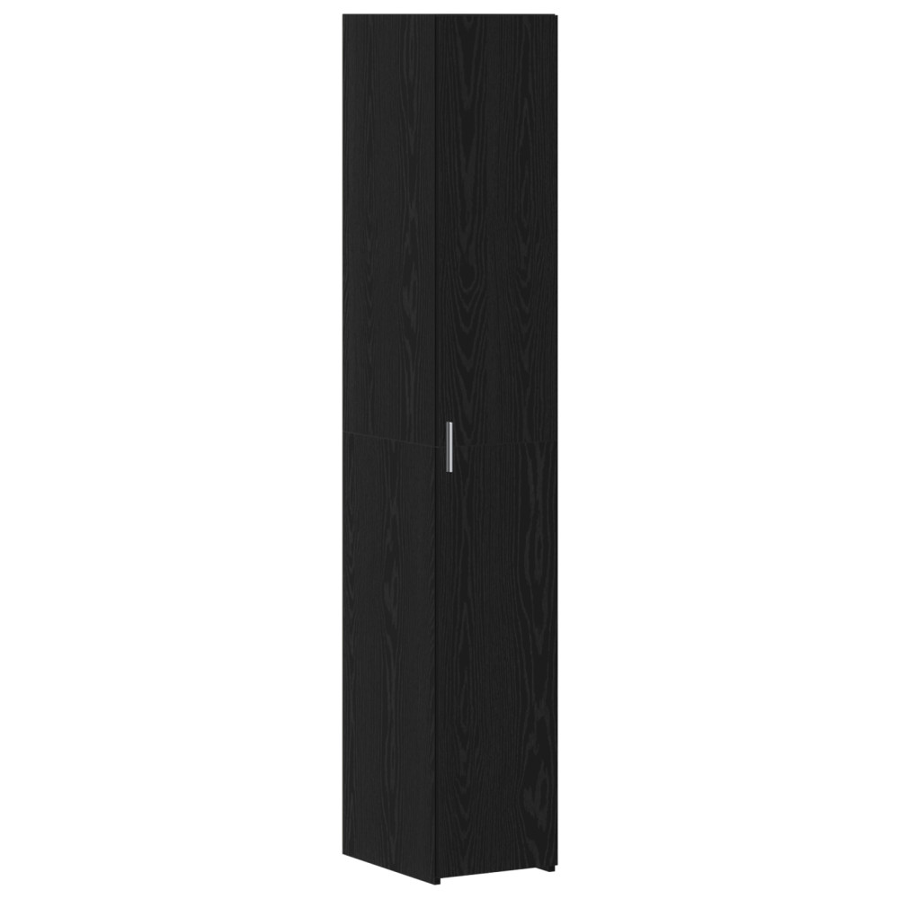 Produktbild för Skåp 2 pcs Svart Ek 30 x 42,5 x 185 cm