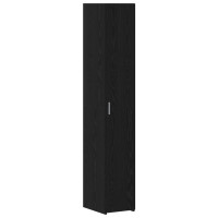Produktbild för Skåp 2 pcs Svart Ek 30 x 42,5 x 185 cm