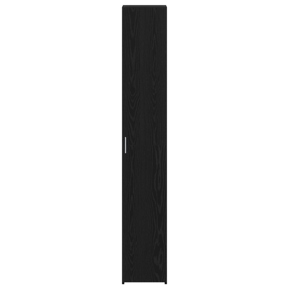 Produktbild för Skåp 2 pcs Svart Ek 30 x 42,5 x 185 cm