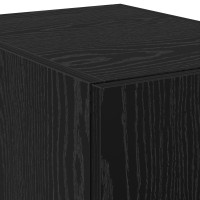 Produktbild för Skåp 2 pcs Svart Ek 30 x 42,5 x 185 cm