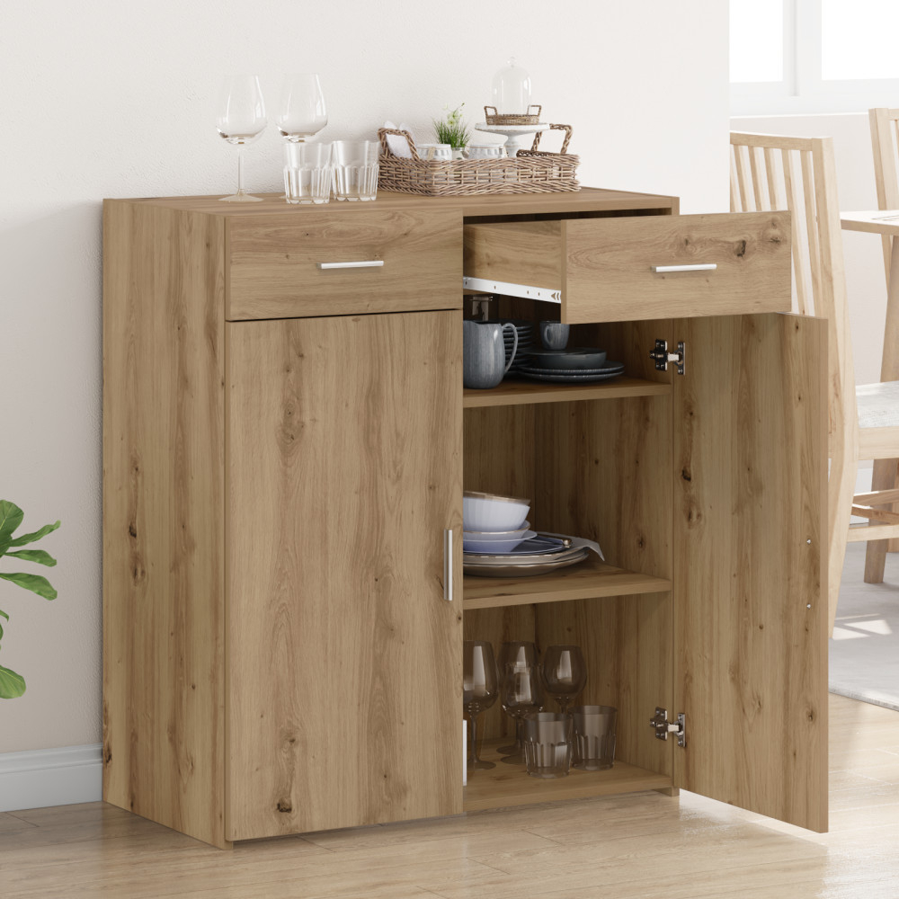 Produktbild för Förvaringsskåp artisan ek 80 x 42.5 x 93.5 cm Konstruerat trä