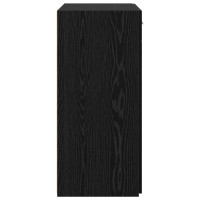 Produktbild för Förvaringsskåp Svart ek 80 x 42.5 x 93.5 cm Konstruerat trä