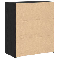 Produktbild för Förvaringsskåp Svart ek 80 x 42.5 x 93.5 cm Konstruerat trä