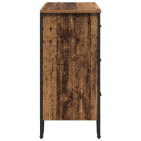 Produktbild för Kommode med låda 2 pcs Gammalt trä 91 x 35,5 x 74,5 cm