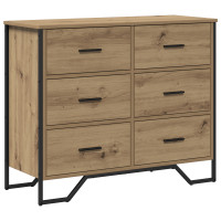 Produktbild för Kommode med låda 2 pcs Artisan Ek 91 x 35,5 x 74,5 cm